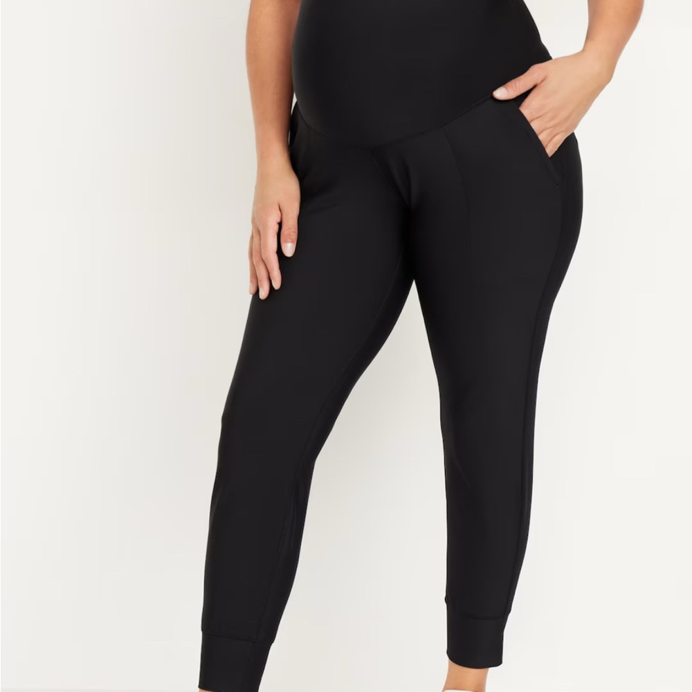 Black Women's Maternity Joggers